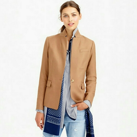 J. Crew Jackets & Blazers - J.Crew Regent Blazer in Wool Flannel Warm Camel